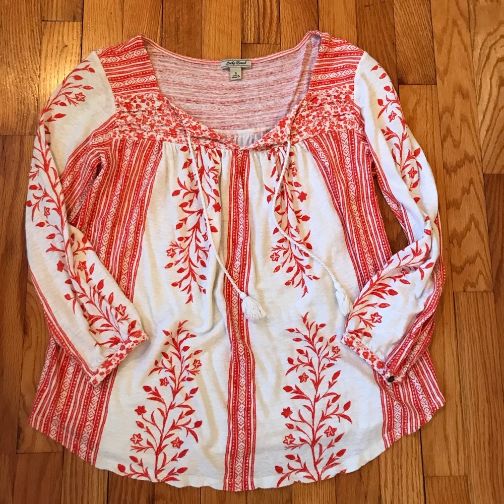Lucky Brand Peasant top Size Small